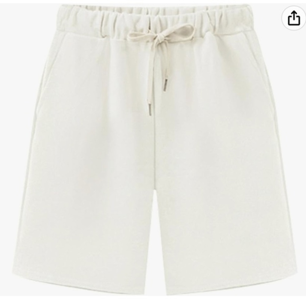 NWT Vcansion white shorts with tan laces size 8-10